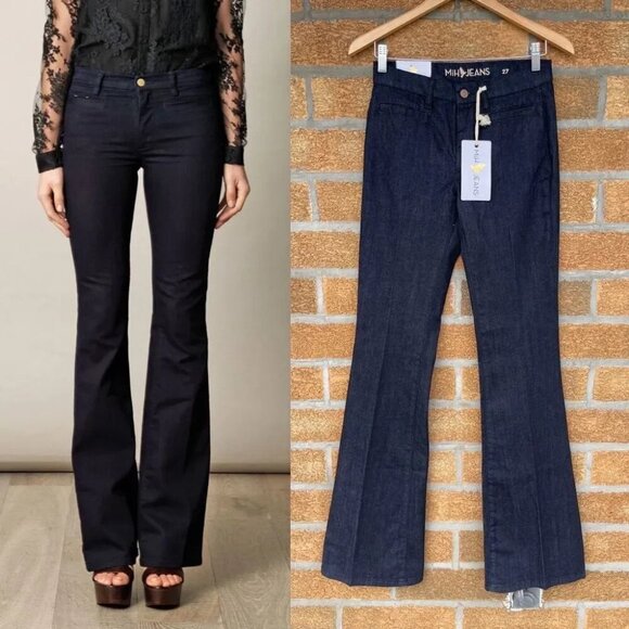 M.i.h Jeans Women's Blue Marrakesh High-rise Kick-flare Jeans 27 - Picture 1 of 15